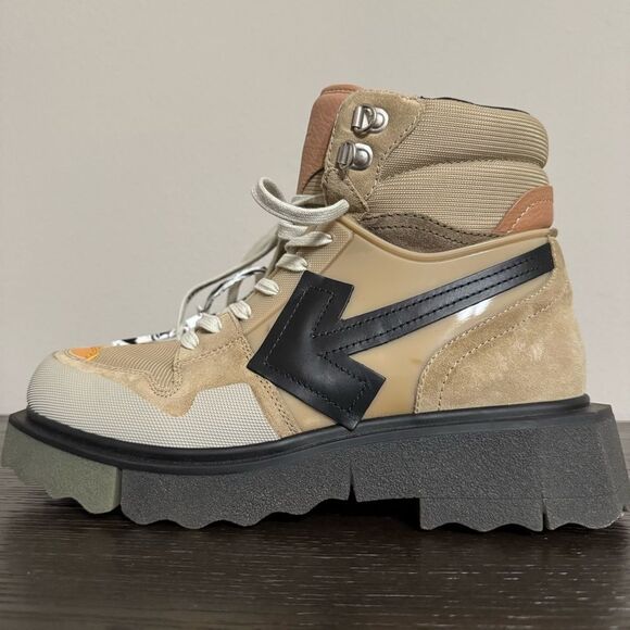Off-White Virgil Abloh Sneaker Hiking Boot Size 43 Arrow Motif Deadstock - Picture 4 of 16
